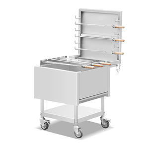 <span class=keywords><strong>Rôtissoire</strong></span> à <span class=keywords><strong>poulet</strong></span> au charbon de bois d'extérieur commerciale, prix bas, machine à griller au bois mobile, bricolage, barbecue à poisson avec broche - Product Image 1