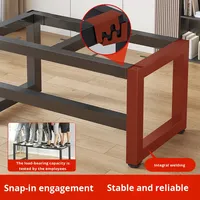 Supports de table en fer forgé usinés CNC, cadres métalliques soudés et peints en gros pour tables de salle à manger/bureau/café – Chine