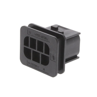 Cubiertas y Tapas para Conectores Automotrices Originales TE Connectivity 2112301-1, Cubierta, Salida de Cable en Ángulo de 180° ° Negro, PBT GF, 2/7/8 pines