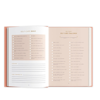 Carnet de suivi des habitudes et de pleine conscience A5 personnalisé 2024 avec couverture en lin et cuir, emballé dans une boîte à bande de fermeture
