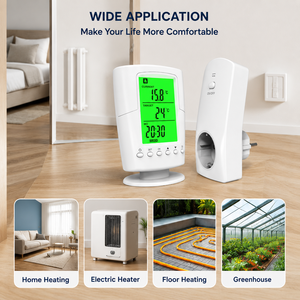 433.92Mhz <strong>Wireless</strong> RF 230V AC Smart Floor <strong>Heating</strong> Thermostat Digital Temperature <strong>Controller</strong> for Home <strong>Heating</strong> or Cooling Devices - Product Image 1