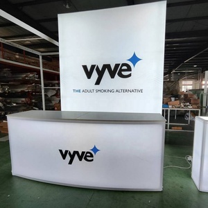 Tùy chỉnh thương mại hiển thị gian hàng hiển thị triển lãm gian hàng đứng LED Backlit ánh sáng Hộp Backdrop comercial Đứng Công bằng xây dựng - Product Image 1