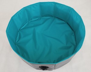 <span class=keywords><strong>Piscine</strong></span> pliante pour chiens et enfants en PVC gris et vert durable 60x20cm - Product Image 4