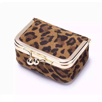 Nouveau sac à bijoux Hisera en cuir de vachette imprimé léopard, mini sac pour bagues, colliers, boucles d'oreilles, accessoires de nez, avec fermeture à boucle