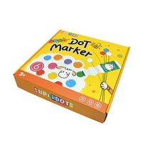 Marqueurs à points pour enfants d'école, non toxiques, lavables, logo personnalisé, 6 couleurs, marqueurs à points bingo pour enfants