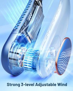 El mejor vendedor, ventilador de refrigeración de cuello de tres velocidades sin aspas recargable, batería de 5000mAh, diseño personalizado, colgante portátil para coche deportivo - Product Image 4