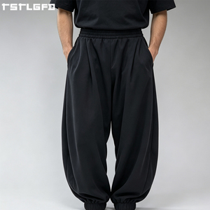 Cut And Sew Balloon Sweatpants Heavyweight French Terry Baggy Oversized Streetwear Elastic Cuff Joggers Wholesale Bulk - Product Image 4