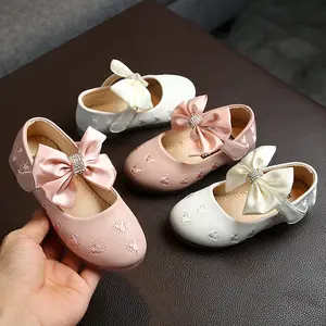 Size 22-31 New Style Spring Autumn Large Bow Princess Casual Kids Girls Shoes