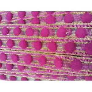 ลูกปัดปอมปอมปักลายทำมือสำหรับตกแต่งเสื้อผ้า ชุดเดรส ผ้าม่าน พร้อมชายครุยและพู่ห้อย วัสดุผ้า - Product Image 2