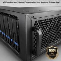 Châssis de serveur IA TZR 4U à haut débit d'air, 19 pouces, en acier inoxydable, montable en rack pour GPU, pour nœuds de formation, profondeur personnalisée