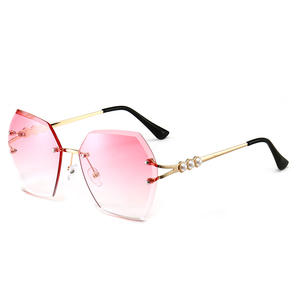 Lunettes de soleil sans monture pour femmes YC630, verres en résine, protection UV400, design tendance - Product Image 3