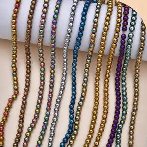 Perles rondes multicolores en hématite non magnétique de 2 mm à 12 mm, <span class=keywords><strong>pierres</strong></span> énergétiques pour la fabrication de bijoux, 15 pouces - Product Image 1