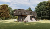 Module 2 chambres à coucher Design Shipping Container Homes Maison de vacances Structure modulaire à ossature d'acier Kit Home Australia Detached Homes