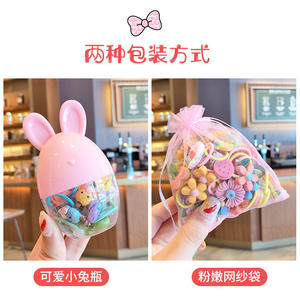 Bando karet akrilik anak perempuan, aksesori rambut anak perempuan, pita rambut buah kartun segar, Modis lucu warna - Product Image 3