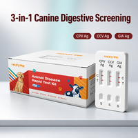Kit de test combiné multiplex pour la détection de maladies canines (CPV, CCV, GIA Ag) – Résultat rapide en 2 minutes – Cassette de diagnostic vétérinaire pour cliniques vétérinaires