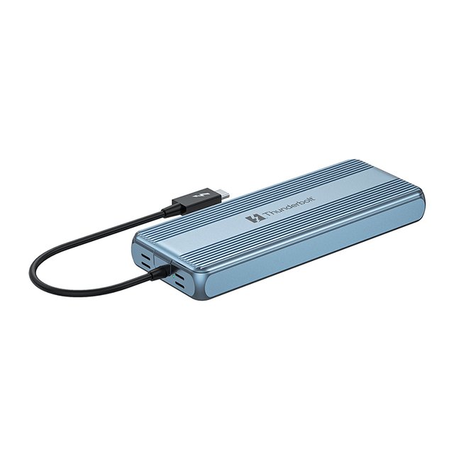 Thunderbolt 5 Certified With 80Gbps Speed PCIe Gen4 M.2 NVMe Support Aluminum Cooling Fan SSD Enclosure