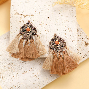 Vente en gros DIY Bohème Rétro Pendentif <span class=keywords><strong>attrape</strong></span>-rêves Accessoires de bijoux faits à la main Gland pour les fêtes Cadeaux en alliage - Product Image 6