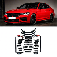 Kit carrosserie style M-Power pour BMW Série 5 G30 2016-2020, mise à niveau vers G30 LCI M5, avec phares LED Plug and Play et pièces de pare-chocs.