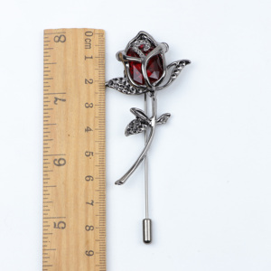 Advanced Men Retro Golden Flower Brooch <strong>Pins</strong> Collar Suit Stick Breastpin Diamante <strong>Pin</strong> Men's Suit Dressup - Product Image 2