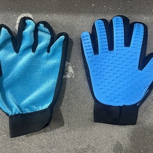 Pet Petting Gloves Lake Blue Rubber TPE Left Right Hand <b>Cat</b> Hair Removal <b>Massage</b> Glove - Product Image 4