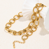 Dreamshow Valentijnsdag 2026 Chunky Handgemaakte Ketting 18k Verguld RVS Sieradenset