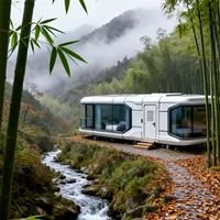 Maison Capsule Moderne en Acier de 40 pieds, Fabrication Chinoise, Luxe, Mobile, Préfabriquée, EPS, Installation Facile, Haute Qualité, Utilisation pour Villa et Supermarché