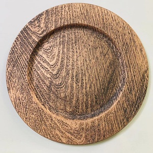 <span class=keywords><strong>Assiette</strong></span> de Style Européen <span class=keywords><strong>Vintage</strong></span> en Plastique, Rondin Imitation Bois, Idéale pour Mariage, Dîner, Hôtel et Restaurant - Product Image 3