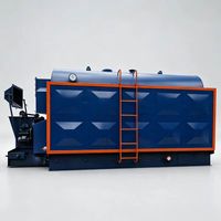 Chaudière industrielle horizontale à grille à chaînes pour eau chaude à biomasse - Haute efficacité, écologique, stable, à faible consommation, automatique