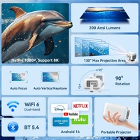 Hotack X3AR 4K Smart Android WIFI Proyector Mini Portable LED LCD Projecteur Home Cinéma pour Smartphone Tablette PC