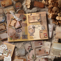 Livre d'autocollants décoratifs Nuages Flottants Artistiques Rétro Regardant le Monde, 20 pièces/paquet, 4 styles, pour Journal, Agenda, Carnet et Scrapbook