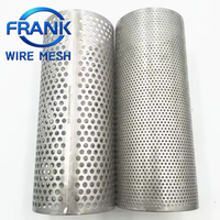 Tube filtrant perforé en acier inoxydable 304 316 316L, épaisseur 1 à 2 mm, trous de 1 à 3 mm, pour support interne d'huile de lubrification