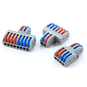 Conector Rápido Universal para Cables, Bloque de Terminales de Empuje para Conexión de Conductores, 2 Entradas y 6 Salidas, Palanca de Colores - Product Image 4