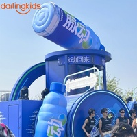 Structures gonflables personnalisées en forme de bouteilles de boisson et de tasses à café pour la décoration commerciale