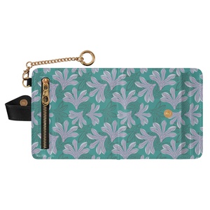 Hawaiian Naupaka Pattern Custom Design Pu Leather Credit Card Holder <b>Purse</b> <b>Small</b> Card Short Wallet Rfid Wallet for Women - Product Image 3