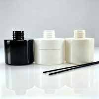 Diffuseur de parfum en verre rond noir brillant de 100 ml, couleur personnalisée de haute qualité