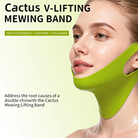 Masque raffermissant et hydratant pour le visage en V à base de cactus et de collagène, pour tous types de peaux