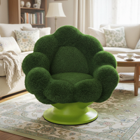 Chaise longue en herbe au design créatif, siège unique, canapé d'appoint de loisirs, mobilier d'extérieur pour salon, balcon