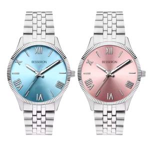 Reloj de Cuarzo Dorado Personalizado para Parejas, Nuevo Diseño de Lujo, Reloj de Moda para Hombre, Correa de Cuero para Mujer y Hombre - Product Image 3