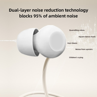 Écouteurs intra-auriculaires filaires légers, embouts en silicone souple, isolation phonique, pour une écoute quotidienne