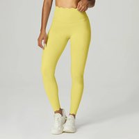 Pantalones deportivos transpirables de cintura alta con cintura de encaje ondulado y tacto suave, para yoga y fitness, con efecto realce de glúteos para mujer.