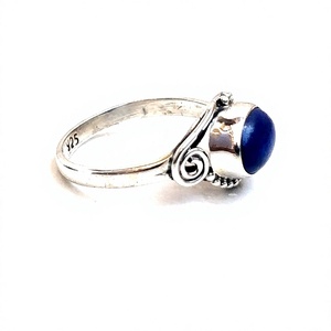 Handmade Indian 925 Sterling Silver <b>Lapis</b> <b>Lazuli</b> Gemstone <b>Rings</b> Available in All Sizes Fashion <b>Rings</b> Engagement <b>Rings</b> for Women - Product Image 4