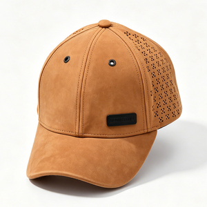 Gorra Deportiva de Béisbol Marrón de Poliéster/Algodón, Transpirable, Perforada, de 6 Paneles, Unisex, Casual para Exteriores, con Logotipo Personalizado - Product Image 6