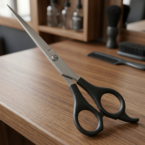 Tijeras de Peluquería Profesionales ASAP para Diestros, Ecológicas, Ultraligeras, de Plástico ABS, Mango Largo, Microdentadas, con Reposa Dedos - Product Image 1