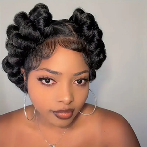 Vendeurs de perruques tressées sans colle en cheveux brésiliens en gros, bonnet en dentelle complète, petite taille avec une longueur longue pour les femmes noires - Product Image 2