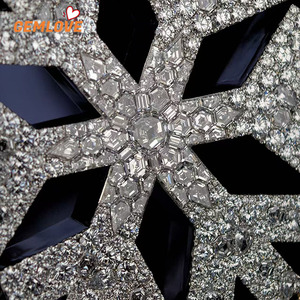 GEMLOVE Vente en gros Pendentif flocon de neige hexagonal en cristal de glace Diamant de laboratoire Bijoux Hip-Hop pour hommes - Product Image 6
