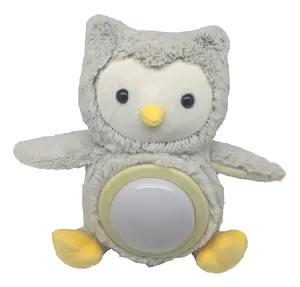 Mainan Burung Hantu Musikal Lampu Malam, Mainan Dorong untuk Bayi Tidur Anak Lembut