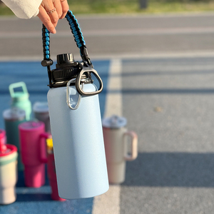Botella deportiva más vendida Regalo Precio de compra a granel Impresión personalizada Acero inoxidable 304 Frasco de vacío Tapas múltiples Botella de agua - Product Image 1