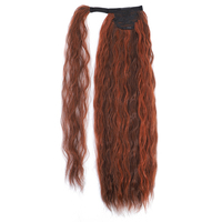 Kerui — Extension capillaire synthétique queue de cheval noire, postiche bouclée et crépue, longue queue-de-cheval en pâte magique pour femmes, 26 pouces