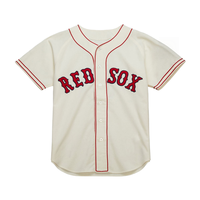 Maillots de baseball unisexes en polyester à col en V et manches courtes, logo personnalisé, numéros d'équipe, drapeau, écologiques, séchage rapide