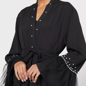 1828# Pearls <b>Abaya</b> Luxury Wholesale Design Middle East Dubai Women Islamic Wear Muslim Dresses Modest Clothing - Product Image 3